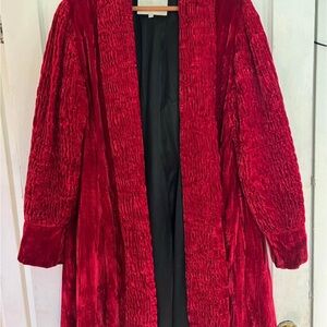 Luxurious Red Velvet Coat
